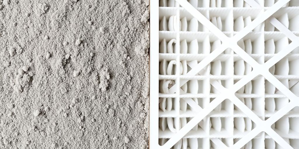 Dirty HVAC filter replaced with a clean one