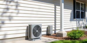 Home with a new HVAC unit installed