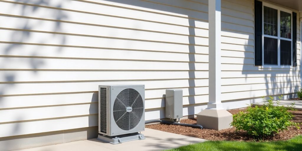 Home with a new HVAC unit installed